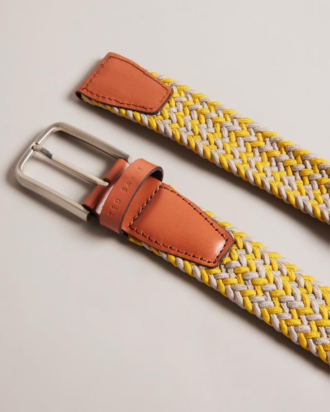 Ceinture Ted Baker Woven Elasticated Jaune Homme | FSU-72809898